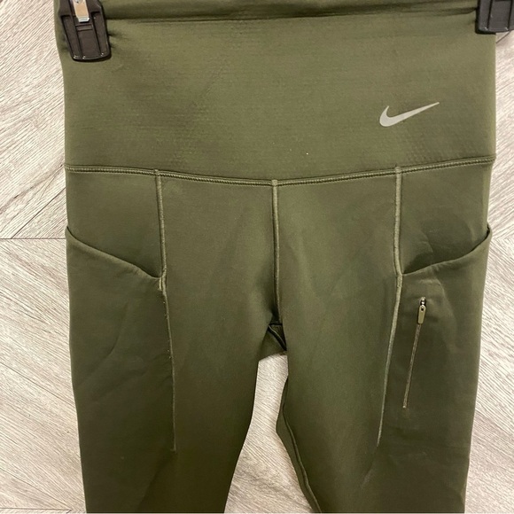 NIKE | GO Women's Firm-Support High-Waisted 7/8 Leggings with Pockets XS KHAKI - Picture 5 of 16